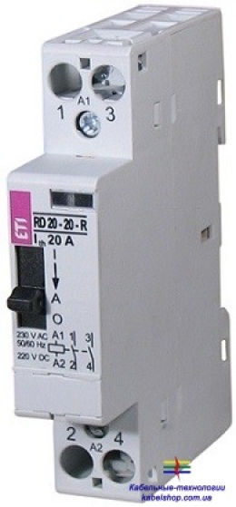Контактор R 20-02-R 230V AC 20A (AC1) с ручн.управлением                                                                                                                                                                                                  