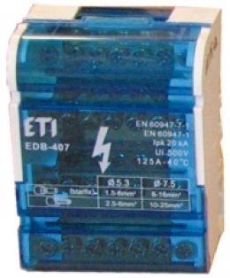 Блок распределительный  EDB-415  4p 125A (15выходов)                                                                                                                                                                                                      