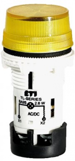 Лампа сигнальная матовая TL04U1 24V AC/DC (желтая)                                                                                                                                                                                                        