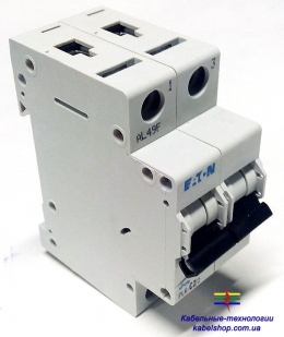 Автоматический выключатель 2-полюс. PL6-C50/2 Moeller-EATON ((CM))(286572-)2/50