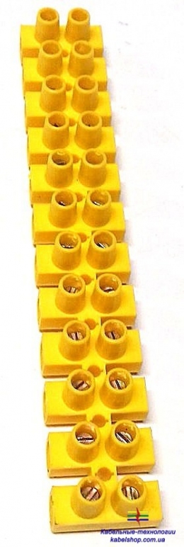 Зажим винтовой ЗВИ-10 н/г 2,5-6мм2 2х12пар ИЭК желтые