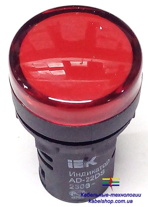 Лампа AD22DS(LED)матрица d22мм красный 12В AC/DC ИЭК - Светосигнальная .