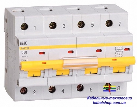 Авт. выкл.ВА47-100 4Р 35А 10кА х-ка D ИЭК4/35