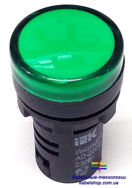 Лампа AD22DS(LED)матрица d22мм зеленый 24В AC/DC  ИЭК