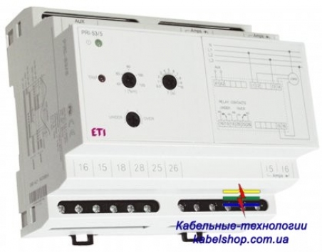 Реле контроля потр. тока PRI-53/5 (5A - использ.с ТТ, до 600А) (2x8A_AC1)                                                                                                                                                                                 