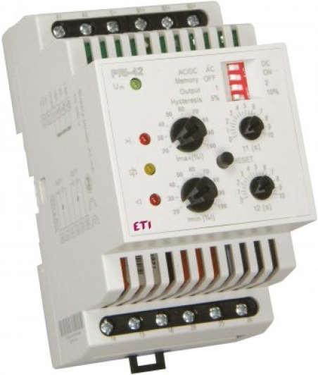 Реле контроля потребляемого тока PRI-42 AC 230V (3 диапазона) (2x16A_AC1)                                                                                                                                                                                 