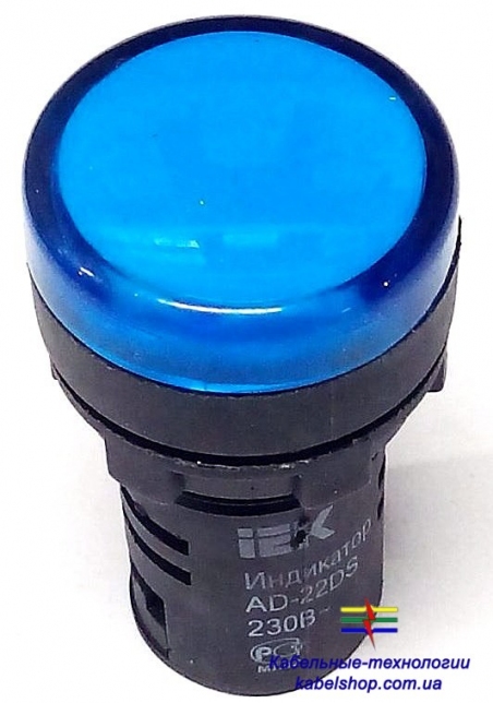 Лампа AD22DS(LED)матрица d22мм синий 24В AC/DC  ИЭК