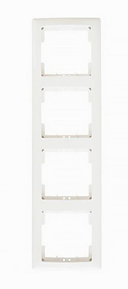 РВ04-00-0-ББ Рамка вертикальная 4 поста серия BOLERO (белый) IEK                                                                                                                                                                                          