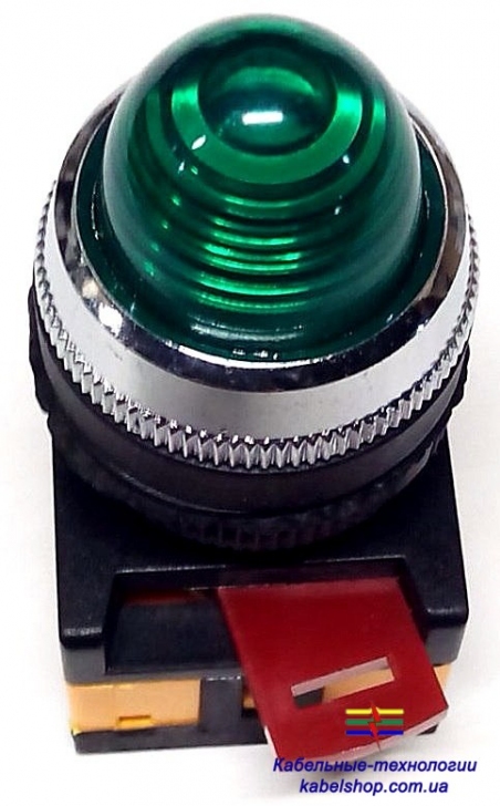 Лампа AL-22 сигнальная d22мм зеленый неон/240В цилиндр ИЭК