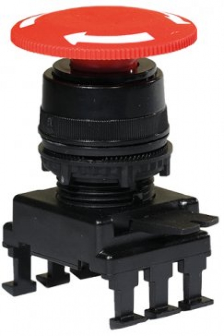 Кнопка-грибок НН55С1 отключение поворотом (40 мм, красный)                                                                                                                                                                                                