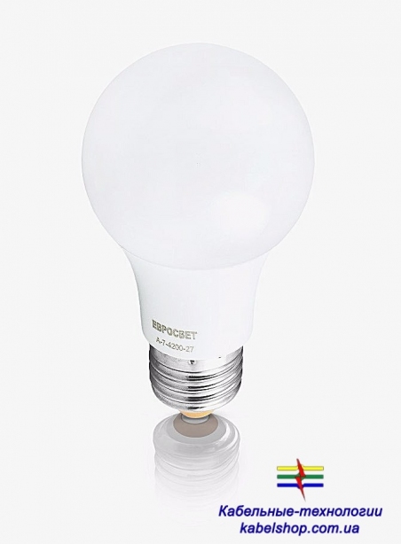 Лампа светодиодная Евросвет A-7-3000-27  7вт 170-240V