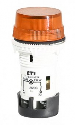 Лампа сигнальная матовая TL07X1 240V AC (оранжевая)                                                                                                                                                                                                       