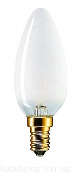 Лампа ЛОН 40Вт Е14 (СВЕЧА) матовая PHILIPS