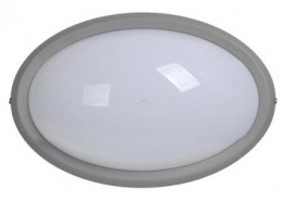 Светильник ДПО 1401 серый овал LED 6x6Вт IP54