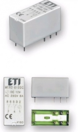 Реле электромеханическое миниатюрное MER2-005 DC 2p                                                                                                                                                                                                       