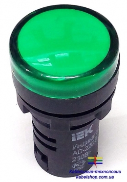 Лампа AD22DS(LED)матрица d22мм зеленый 110В AC/DC  ИЭК