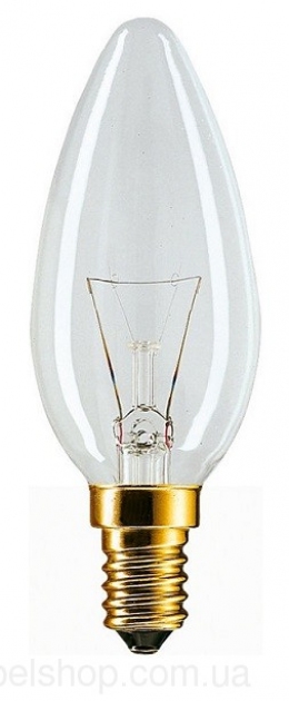 Лампа ЛОН 60 Stan 60W E14 230V B35 CL 1CT/10X10F Philips                                                                                                                                                                                                  