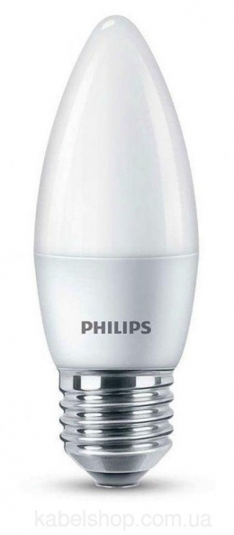 Лампа ESSLEDCandle 4-40W E27 840 B35NDFR RCA Philips                                                                                                                                                                                                      