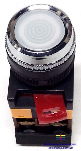 Кнопка ABLFS-22 прозрачный d22мм неон/240В 1з+1р ИЭК