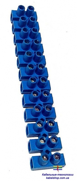 Зажим винтовой ЗВИ-3 н/г 1,0-2,5 мм2 2х12пар ИЭК синие
