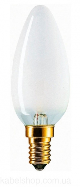 Лампа ЛОН 40 Stan 40W E14 230V B35 FR 1CT/10X10F Philips                                                                                                                                                                                                  