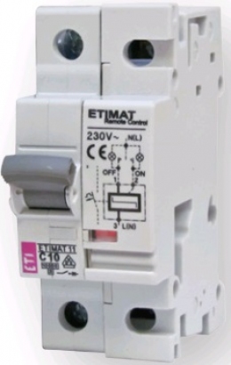 Автоматический выключатель с Д.У. ETIMAT 11_RC 1p C10A                                                                                                                                                                                                    