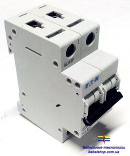 Автоматический выключатель 2-полюс. PL6-C20/2 Moeller-EATON ((CM))(286568-)2/20