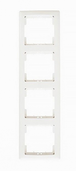 РВ04-00-0-ББ Рамка вертикальная 4 поста серия BOLERO (белый) IEK                                                                                                                                                                                          