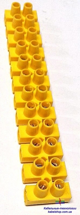 Зажим винтовой ЗВИ-3 н/г 1,0-2,5 мм2 2х12пар ИЭК желтые