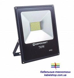 Прожектор EVRO LIGHT EV-70-01 70W 95-265V 6400K 5600lm SMD                                                                                                                                                                                                