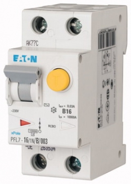 Дифференциальный автоматический выключатель PFL7-16/1N/B/003-DE Moeller-EATON ((CB*))(263534-)