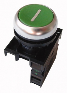 Головка кнопки с самовозвратом,плоская, зелёная   M22-D-G-X1/K10   Moeller-EATON(MC)(216512)