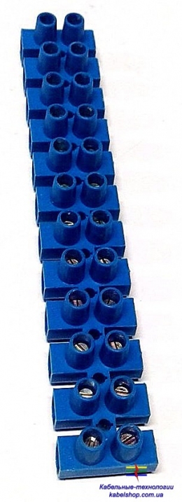 Зажим винтовой ЗВИ-15 н/г 4,0-10мм2 12пар ИЭК синие