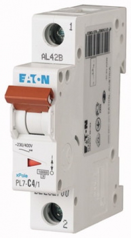 Автоматический выключатель 1-полюс. PL7-C4/1 Moeller-EATON ((CC))(262700-)1/4