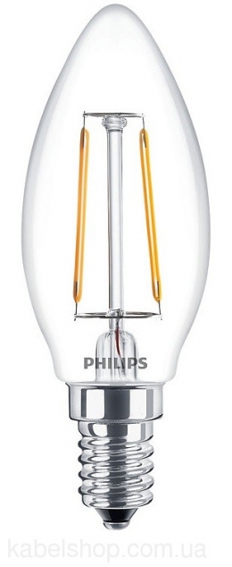 Лампа LEDClassic 2-25W B35 E14 WW CL ND APR Philips                                                                                                                                                                                                       
