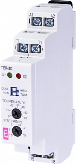 Термостат TER-3D (0...+60) AC/DC  24-240 AC/DC (1x16A_AC1)                                                                                                                                                                                                