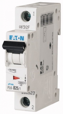 Автоматический выключатель 1-полюс. PL6-B50/1 Moeller-EATON ((CM))(286526-)1/50