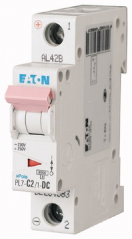 Автоматический выключатель постоянного тока 1-полюс. PL7-C2/1-DC Moeller-EATON ((CC))(264883-)1/2