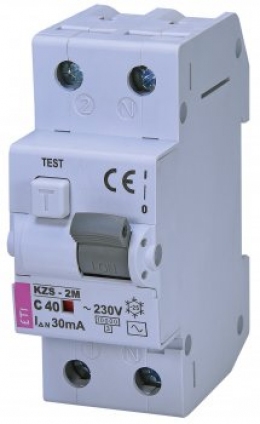Диффер. автоматический выкл. KZS-2M C 10/0,03 тип AC (10kA)                                                                                                                                                                                               