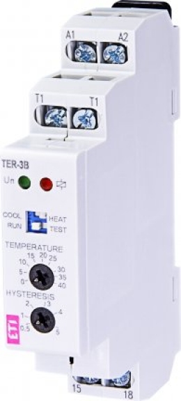 Термостат TER-3 В (0...+40)  24-240 AC/DC (1x16A_AC1)                                                                                                                                                                                                     